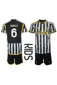 Fotbalové Dres Juventus Danilo Luiz #6 Dětské Domácí Oblečení 2023-24 Krátký Rukáv (+ trenýrky)